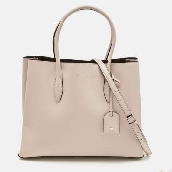 Pre Owned Kate Spade Light Pink Leather Medium Eva Tote