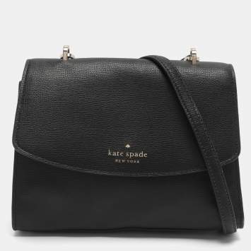 Pre Owned Kate Spade Black Leather Crossbody Bag