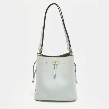 Pre Owned Kate Spade Marti Light Blue Leather Bucket Bag