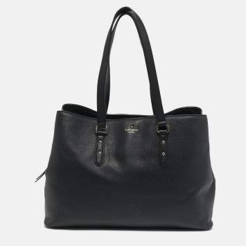 Pre Owned Kate Spade Evangelie Large Black Leather Tote