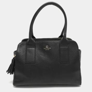 Pre Owned Kate Spade Southport Avenue Lydia Black Leather Satchel
