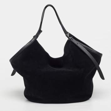 مملوكة مسبقًا Kate Spade Tulip Large Black Deco Suede Tote