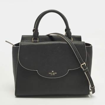 مملوكة مسبقًا Kate Spade Leewood Place Makayla Black Leather Satchel