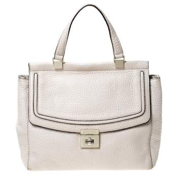 Pre Owned Kate Spade Cream Leather Tallulah Everett Way Top Handle Bag