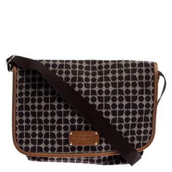 Pre Owned Kate Spade Black Signature Noel Messenger Bag
