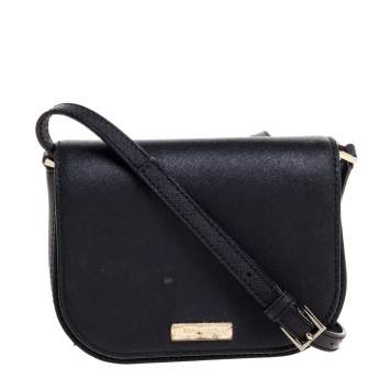Pre Owned Kate Spade Black Leather Nadine Crossbody Bag