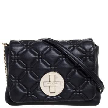 Pre Owned Kate Spade Black Leather Astor Court Naomi Crossbody Bag