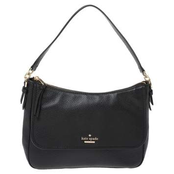 Pre Owned Kate Spade Black Leather Flap Shoulder Bag