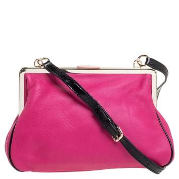 Pre Owned Kate Spade Pink Leather Parker Place Claribel Shoulder Bag
