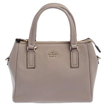 Pre Owned Kate Spade Pale Pink Grained Leather Cameron Tote