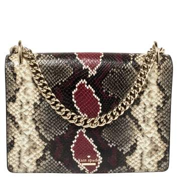 Pre Owned Kate Spade Multicolor Python Spencer Shoulder Bag