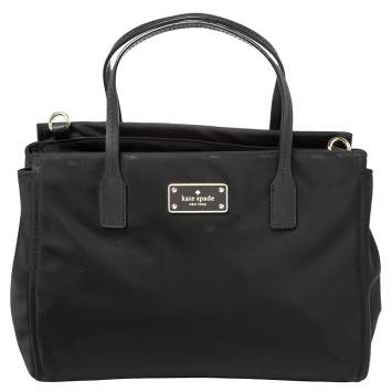 مملوكة مسبقًا Kate Spade Black Nylon And Leather Avenue Tote