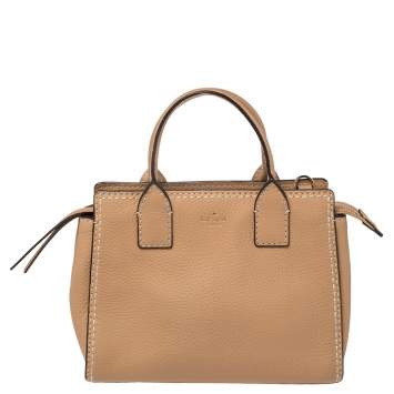 Pre Owned Kate Spade Beige Leather Dunne Lane Tote 