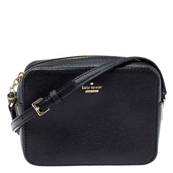 Pre Owned Kate Spade Black Leather Kingston Drive Arla Crossbody Bag