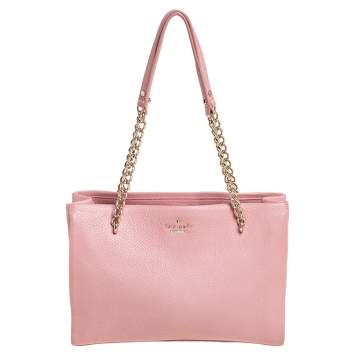 Pre Owned Kate Spade Pink Leather Jordyn Tote