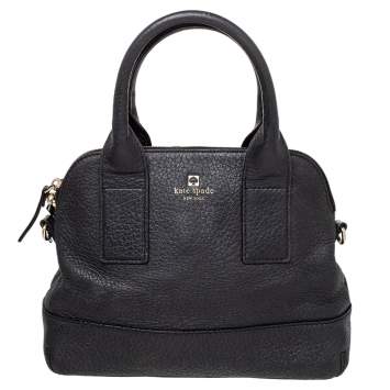Pre Owned Kate Spade Black Leather Dome Satchel