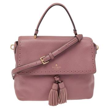 Pre Owned Kate Spade Pink Leather James Street Sparrow Top Handle Bag