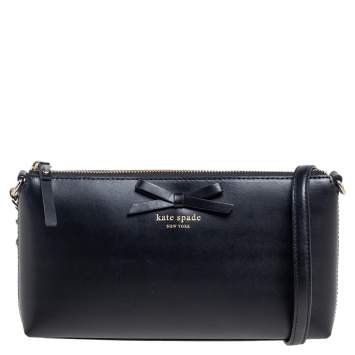 مملوكة مسبقًا Kate Spade Black Leather Sawyer Street Declan Crossbody Bag