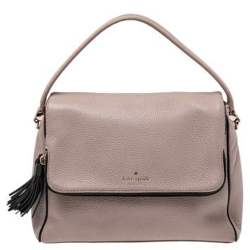 Pre Owned Kate Spade Beige Leather Jackson Flap Shoulder Bag