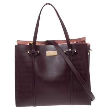 مملوكة مسبقًا Kate Spade Burgundy Leather Small Arbour Hill Elodie Tote