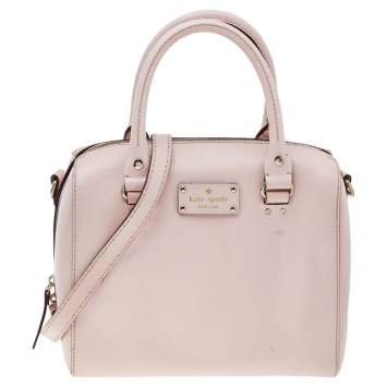 Pre Owned Kate Spade Pink Leather Wellesley Alessa Satchel