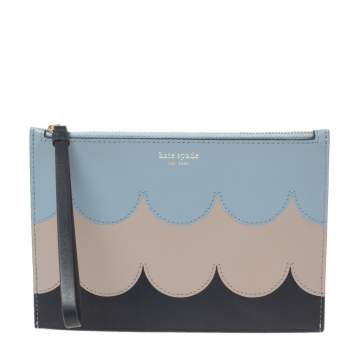 Pre Owned Kate Spade Multicolor Leather Intarsia Wristlet