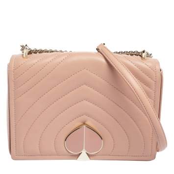 Pre Owned Kate Spade Light Pink Leather Amelia Shoulder Bag