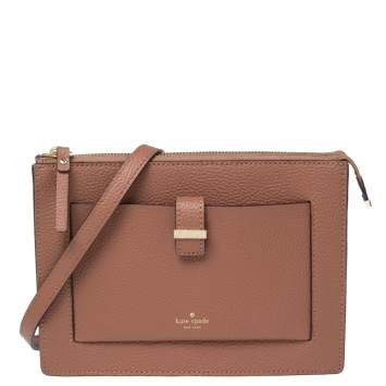 Pre Owned Kate Spade Old Rose Leather Shoulder Bag