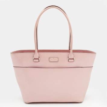 Pre Owned Kate Spade Light Pink Leather Tote