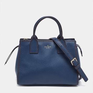 Pre Owned Kate Spade Blue Leather Dunne Lane Tote 