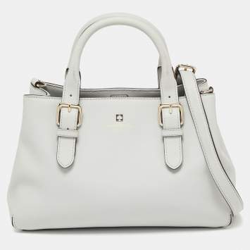 Pre Owned Kate Spade Grey Leather Tote