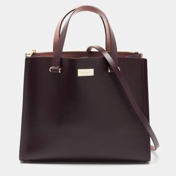 Pre Owned Kate Spade Purple/Pink Leather Kyra Arbour Hill Tote