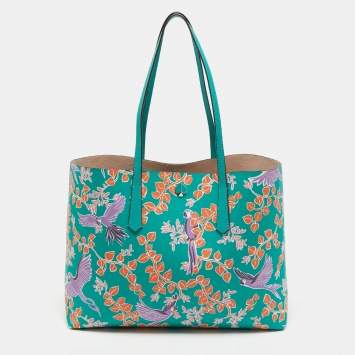 Pre Owned Kate Spade Multicolor Leather Large Bird Party Molly Tote