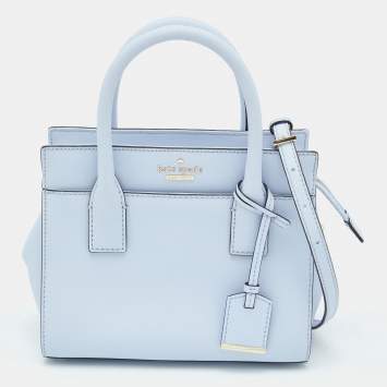 Pre Owned Kate Spade Light Blue Leather Cameron Street Candace Tote