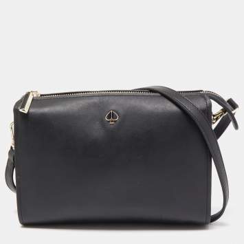 Pre Owned Kate Spade Black Leather Andi Crossbody Bag