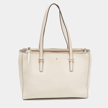 Pre Owned Kate Spade Light Beige Leather Cedar Street Jensen Tote