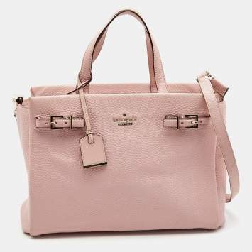 Pre Owned Kate Spade Pink Leather Holden Street Lanie Tote