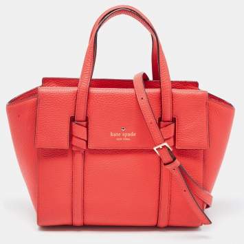 Pre Owned Kate Spade Red Leather Abigail Tote