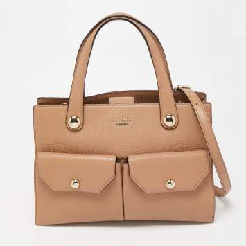 Pre Owned Kate Spade Beige Leather New York Stewart Street Big Boy Tote