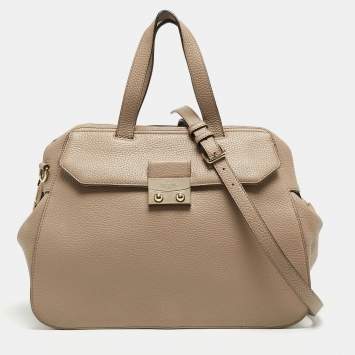 Pre Owned Kate Spade Beige Leather Alice Street Adriana Satchel