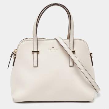 Pre Owned Kate Spade Grey Leather Cedar Street Maise Satchel