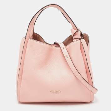 Pre Owned Kate Spade Pink Leather Knott Crossbody Shoulder Bag