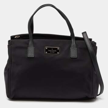 Pre Owned Kate Spade Black Nylon and Leather Blake Avenue Tote