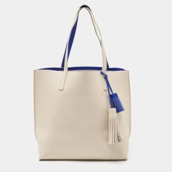 Pre Owned Kate Spade Off-white Leather Foster Court Tasha Tote