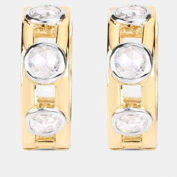 Pre Owned 0.69 cts Diamond 14K Yellow Gold Hoop Earrings