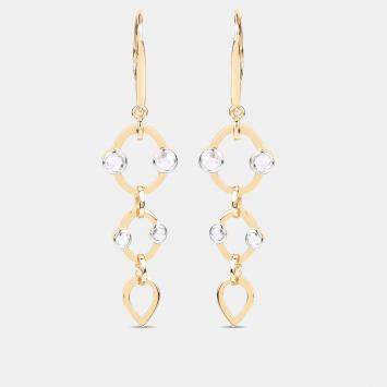 Pre Owned 1.02 cts Diamond 14K Yellow Gold Dangle Earrings