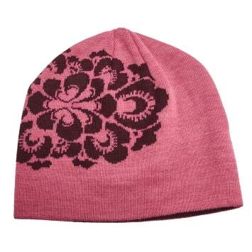 Pre Owned Kenzo Pink Floral Jacquard Wool Beanie