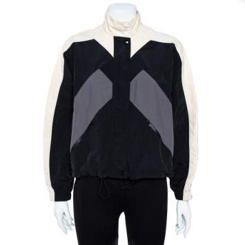 Pre Owned Kenzo Sport Black Stripe Detail Short Windbreaker XS