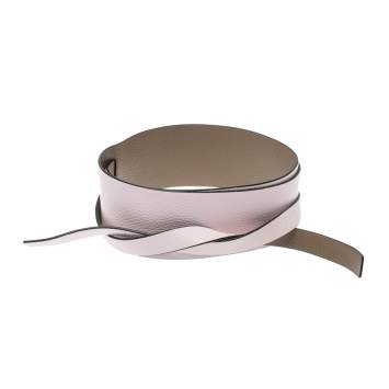 Pre Owned Kenzo Light Pink/Dark Beige Leather Reversible Wrap Waist Belt