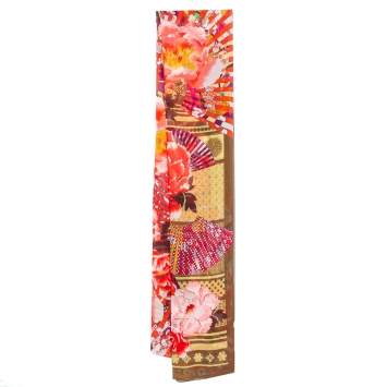 مملوكة مسبقًا Kenzo Multicolor Floral Printed Silk Scarf